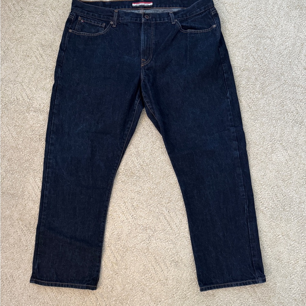 Tommy Hilfiger Men's Dark Blue Straight Men’s Jeans Size 42 x 30